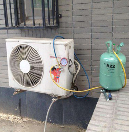 通道空调加氟